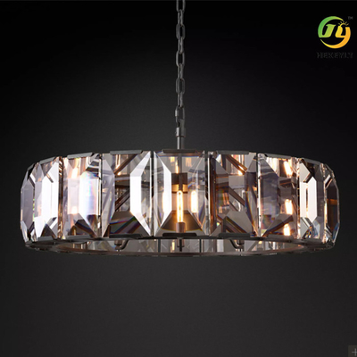 Pièce de luxe nordique d'E12 Crystal Hanging Chandelier For Living