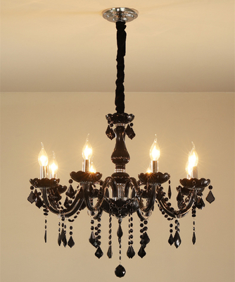 Conception de la chambre à coucher LED E14 Crystal Candle Chandelier Luxury Classical de salon