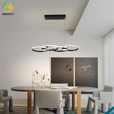 Dimmable a intégré LED moderne Ring Chandelier 56 watts